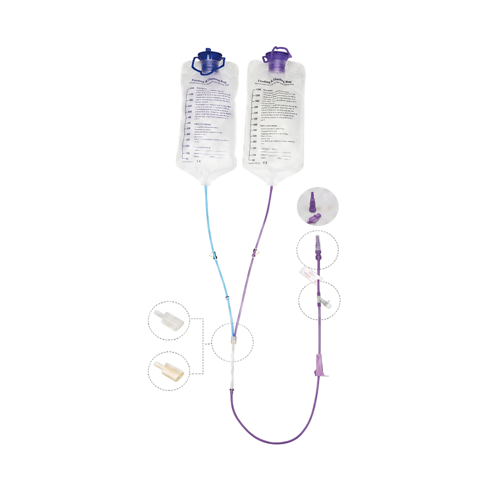 Pump Feed Dual-bag Tubus Feeding System 1000ml/1200ml s možností hrotu a šroubovacího hrotu