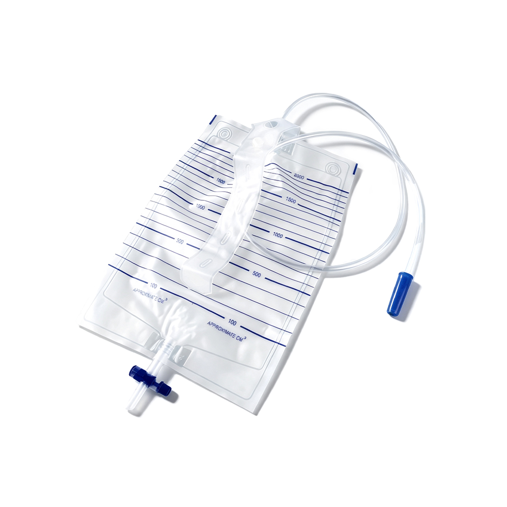 Prémiový 2000 ml lékařský PVC sáček na moč se streamerem