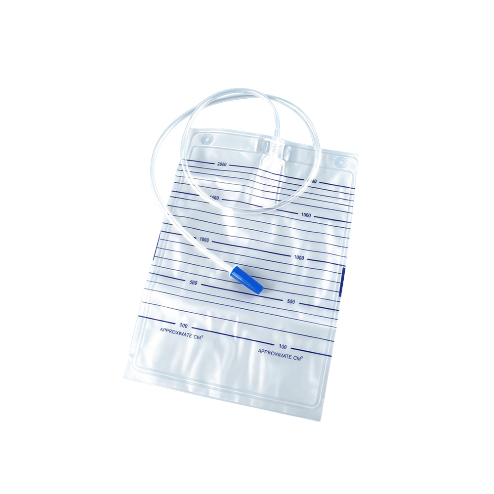 1000ml/1500ml/2000ml Sterilní možnosti Lékařský netoxický PVC vak na moč bez ventilu